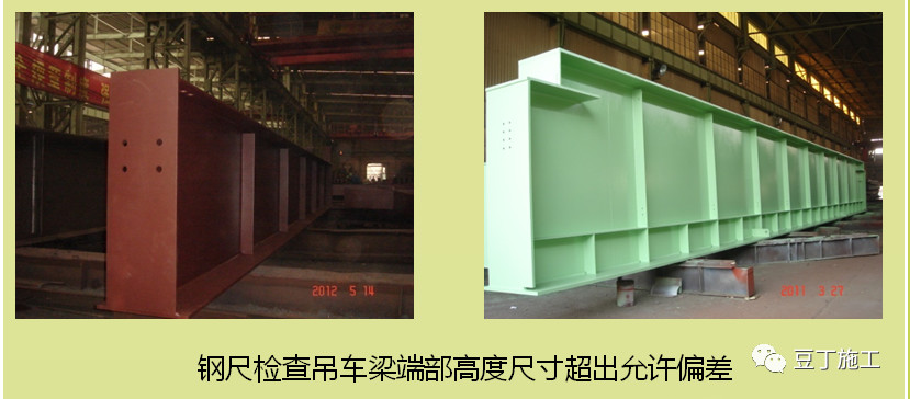 云浮钢结构-吊车梁尺寸偏差图